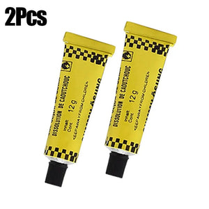 Planet Gates 2PCS 1 Car Tire Repair Tools Kit with Rubber Strips Tubeless Tyre Puncture Studding Plug Set for Truck Motorcycle Car Repair Tool