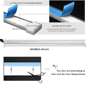 Planet Gates 2pcs 12V LED DRL Car Daytime Running Light Flexible Waterproof Strip Auto Headlights White Turn Signal Yellow Brake Flow Lights