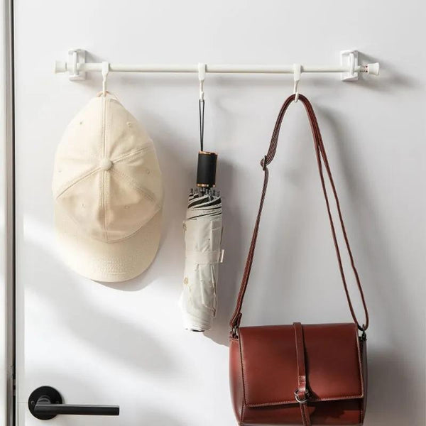 Planet Gates 2pcs 2pcs 360° Rotatable Curtain Rod Holders, Non-drilling Super Adhesive Hooks For Rack, Towel Rod Shower Curtain Rod Bracket, Bathroom Accessories