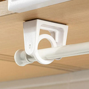 Planet Gates 2pcs 2pcs 360° Rotatable Curtain Rod Holders, Non-drilling Super Adhesive Hooks For Rack, Towel Rod Shower Curtain Rod Bracket, Bathroom Accessories