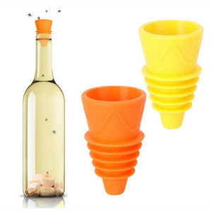 Planet Gates 2pcs 2pcs/4pcs Fruit Fly Bottle Top Trap, Fly-On-In, Reusable Non-Toxic Indoor/Outdoor Catcher