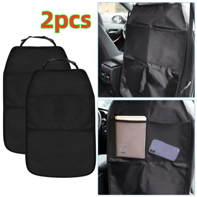 Planet Gates 2pcs 2pcs Car Anti Kick Mat Pad Seat Cover Storage Bags Car Seat Back Protector Cover, Anti Mud Dirt Auto Seat Car Accessories