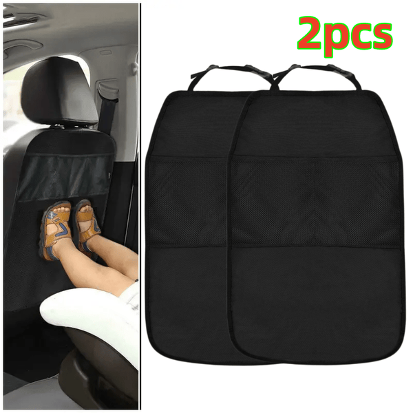 Planet Gates 2pcs 2pcs Car Anti Kick Mat Pad Seat Cover Storage Bags Car Seat Back Protector Cover, Anti Mud Dirt Auto Seat Car Accessories
