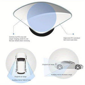 Planet Gates 2pcs 2pcs Car Blind Spot Mirror Frameless Auxiliary Rearview Mirror Universal Wide Angle Adjustable Small Mirrors