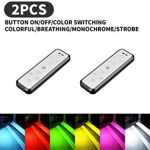 Planet Gates 2PCS 2PCS Car Door Lights LED Welcome Light Magnetic Control USB Charging Auto Open Door Safe Anti-collision Emergency Signal Lamp