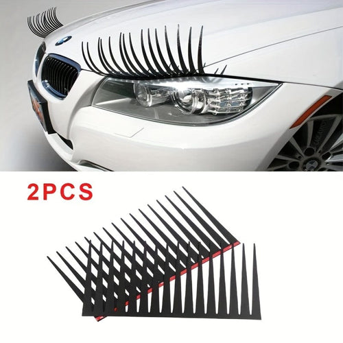 Planet Gates 2pcs 2pcs Car Eyelash Car Stickers, Headlight Eyelash Stickers, Cool Stickers, Cute False Eyelashes Car Stickers