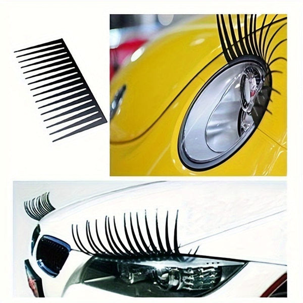 Planet Gates 2pcs 2pcs Car Eyelash Car Stickers, Headlight Eyelash Stickers, Cool Stickers, Cute False Eyelashes Car Stickers