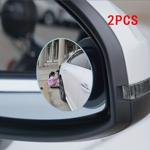 Planet Gates 2pcs 2pcs Car Rearview Mirrors, High-definition Round Mirror, 360-degree Adjustable Blind Spot Mirror, Wide-angle Mirror