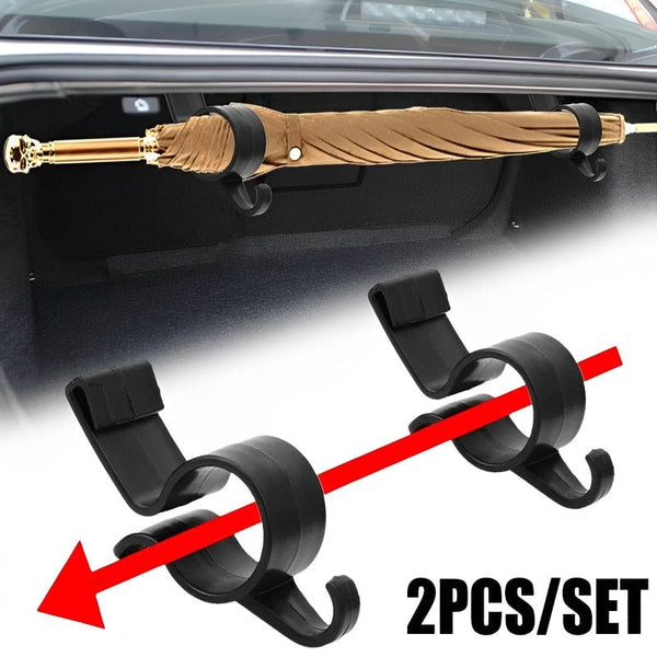 Planet Gates 2pcs 2pcs Car Umbrella Holder Car Trunk Hook Umbrella Mount Plant Towel Hook Auto Accessories, Universal Internal Storage Organizer Holders