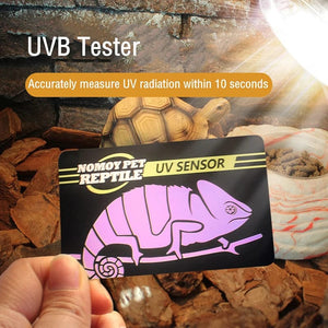 Planet Gates 2pcs 2pcs Fluorescent Color Changing Card Reptile Lighting UVA UVB Tester Test Card for Rapid Detection of UVB Amphibian Lamp