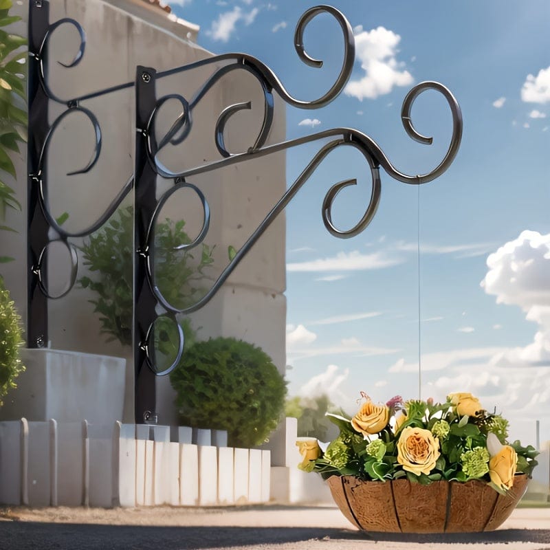 Planet Gates 2pcs 2pcs, Hanging Plant Brackets, 2 10-inch (about 25.4 Cm) Iron Wall-mounted Plant Hooks, Metal Wall-mounted Brackets, Suitable For Indoor And Outdoor Seeders, Bird Feeders, Lantern Wind Chimes With Screws