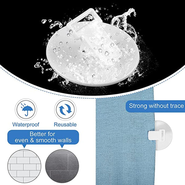 Planet Gates 2pcs 2pcs High-Quality Shower Curtain Clips with Anti-Splash and Spill Guard - Protect Your Bathroom Floor and Ensure a Comfortable Showering Experience