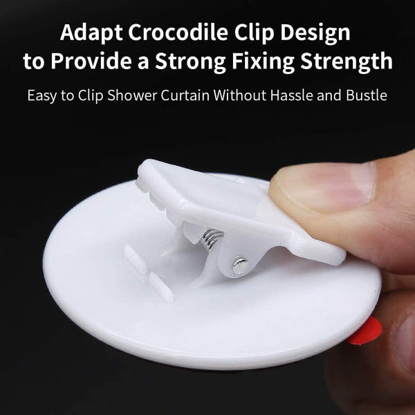 Planet Gates 2pcs 2pcs High-Quality Shower Curtain Clips with Anti-Splash and Spill Guard - Protect Your Bathroom Floor and Ensure a Comfortable Showering Experience