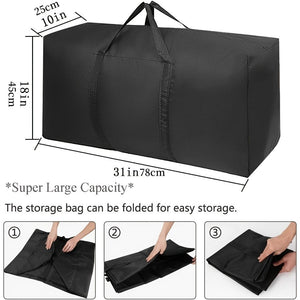 Planet Gates 2pcs 2pcs Large Capacity Moving Bag, With Strong Zippers & Carrying Handles, Storage Tote Bag For Clothes, Moving Supplies, Space Saving Storage Bag Organizer, Suitable For Moving, Traveling, Packaging