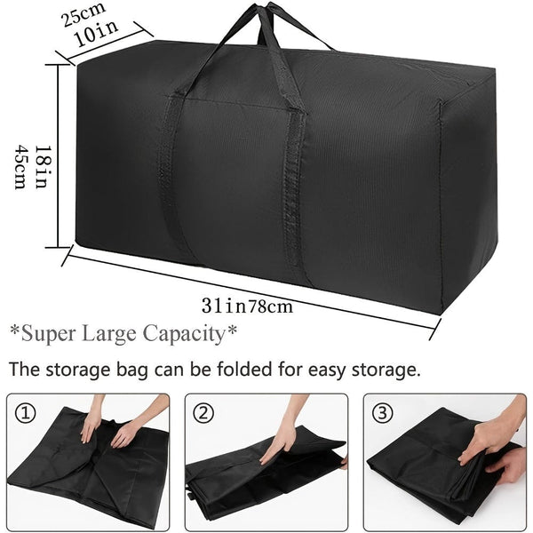 Planet Gates 2pcs 2pcs Large Capacity Moving Bag, With Strong Zippers & Carrying Handles, Storage Tote Bag For Clothes, Moving Supplies, Space Saving Storage Bag Organizer, Suitable For Moving, Traveling, Packaging