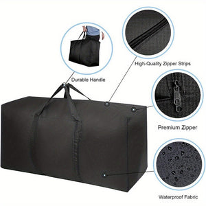 Planet Gates 2pcs 2pcs Large Capacity Moving Bag, With Strong Zippers & Carrying Handles, Storage Tote Bag For Clothes, Moving Supplies, Space Saving Storage Bag Organizer, Suitable For Moving, Traveling, Packaging