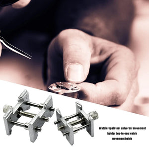 Planet Gates 2PCS 2pcs Multifunctional Universal Watch Movement Holder Fixed Base 2in1 Watches Case Clamp Repair Tools for Watchmaker dropshipping