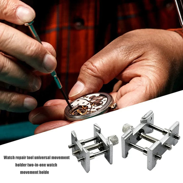 Planet Gates 2PCS 2pcs Multifunctional Universal Watch Movement Holder Fixed Base 2in1 Watches Case Clamp Repair Tools for Watchmaker dropshipping