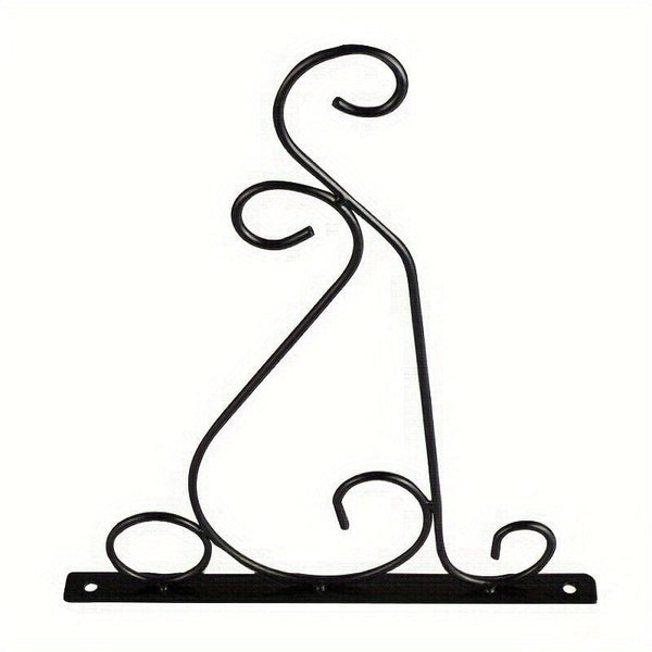 Planet Gates 2pcs 2pcs Outdoor Hanging Plant Stand, Wall Iron Hook, Outdoor Flower Pot Hook Decoration, Wall Mounted Hooks Wall Planter Hanger, Rustic Iron Wall Hooks, Bird Feeder Hanger, Flowerpot Hanger With Screws