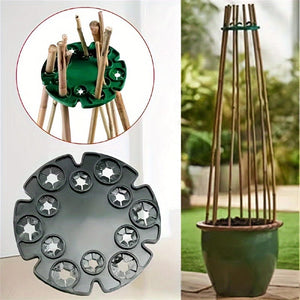 Planet Gates 2pcs 2pcs, Reusable Vegetable Plant Stabilizer, Plant Support Stabilizer, Easy To Use, Garden Plant Support Stake Stand For DIY Potted Climbing Plants Flower Vegetables Vine Rack Suitable For Supporting Potted Plants