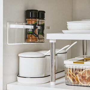 Planet Gates 2pcs 2pcs, Spice Gripper Clip, No Punching Seasoning Bottle Rack, 10 Clips Spice Gripper Clips Strips, Wall Mounted Organizer Rack, Seasoning Jar Storage Holder, Adhesive Gripper Clip Strips, Kitchen Stuff, Kitchen Gadget