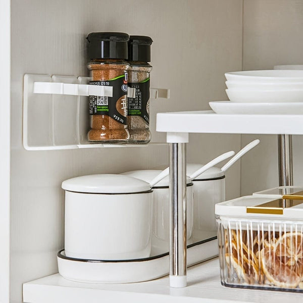 Planet Gates 2pcs 2pcs, Spice Gripper Clip, No Punching Seasoning Bottle Rack, 10 Clips Spice Gripper Clips Strips, Wall Mounted Organizer Rack, Seasoning Jar Storage Holder, Adhesive Gripper Clip Strips, Kitchen Stuff, Kitchen Gadget