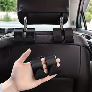 Planet Gates 2pcs 2pcs Universal Car Seat Back Hook Headrest Hanger Car Bag Pouch Clothes Hanging Hooks Duarable Fastener Clip Interior Accessories