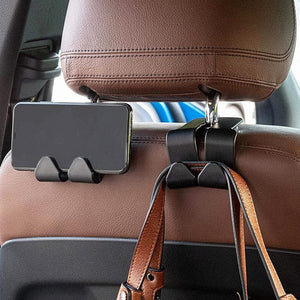 Planet Gates 2pcs 2pcs Universal Car Seat Back Hook Headrest Hanger Car Bag Pouch Clothes Hanging Hooks Duarable Fastener Clip Interior Accessories