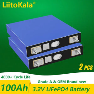 Planet Gates 2PCS 3.2V100Ah / CHINA 1-2PCS LiitoKala 3.2v 105Ah 30Ah 50Ah LifePo4 battery high drain for diy 12V Solar Inverter Electric Vehicle c oach golf cart