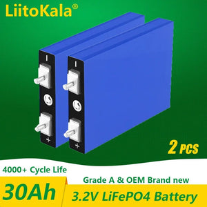 Planet Gates 2PCS 3.2V30Ah / CHINA 1-2PCS LiitoKala 3.2v 105Ah 30Ah 50Ah LifePo4 battery high drain for diy 12V Solar Inverter Electric Vehicle c oach golf cart
