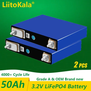 Planet Gates 2PCS 3.2V50Ah / CHINA 1-2PCS LiitoKala 3.2v 105Ah 30Ah 50Ah LifePo4 battery high drain for diy 12V Solar Inverter Electric Vehicle c oach golf cart