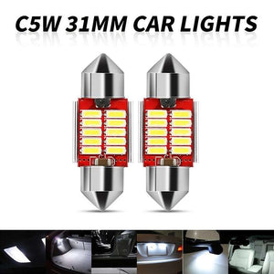Planet Gates 2pcs 31MM LED bulbs 2 Super Bright Festoon LED Bulbs Without Error 1.25 "31mm Car Interior Map Dome Light License Plate Door Control Light Xenon White 12V