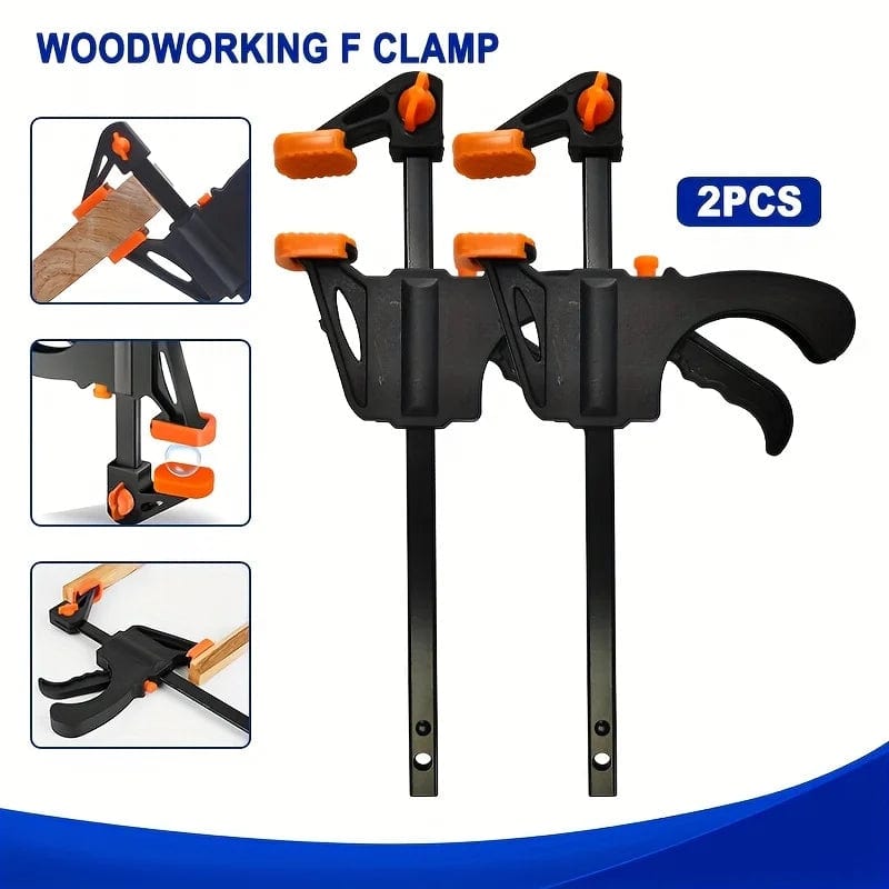 Planet Gates 2PCS 4' Woodworking Clamp 1/2Pcs Set Fixed Type Quick Ratchet Release Speed Extruded Nylon Work Bar Kit Spreader Gadgets DIY Portable
