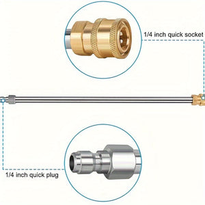 Planet Gates 2pcs 40.64cm 2pcs 16" Stainless Steel 1/4" Quick Connect Power Washer Lance, Pressure Washer Extension Wand