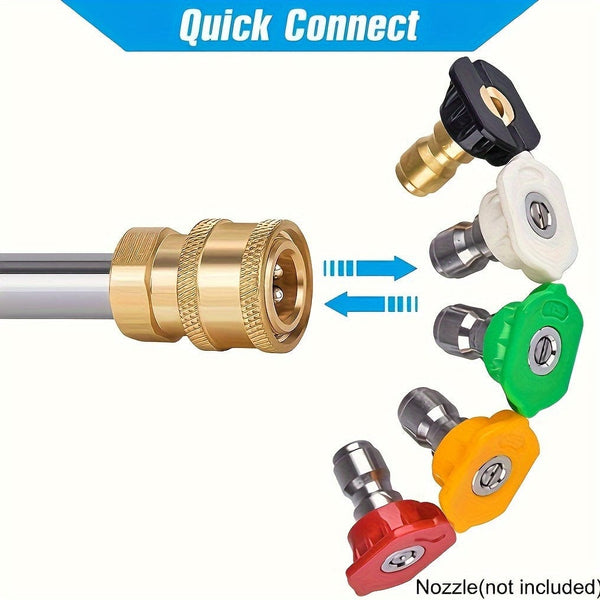 Planet Gates 2pcs 40.64cm 2pcs 16" Stainless Steel 1/4" Quick Connect Power Washer Lance, Pressure Washer Extension Wand