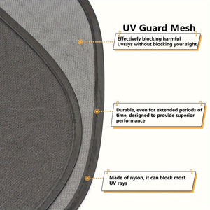 Planet Gates 2pcs 44*36cm Car Sun Visor Car Side Blocking Sunscreen Heat Insulation Light Absorption Curtain Summer Small Car Window Curtain Side Gear Plate Blackout Cloth