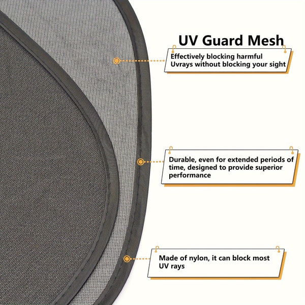 Planet Gates 2pcs 44*36cm Car Sun Visor Car Side Blocking Sunscreen Heat Insulation Light Absorption Curtain Summer Small Car Window Curtain Side Gear Plate Blackout Cloth