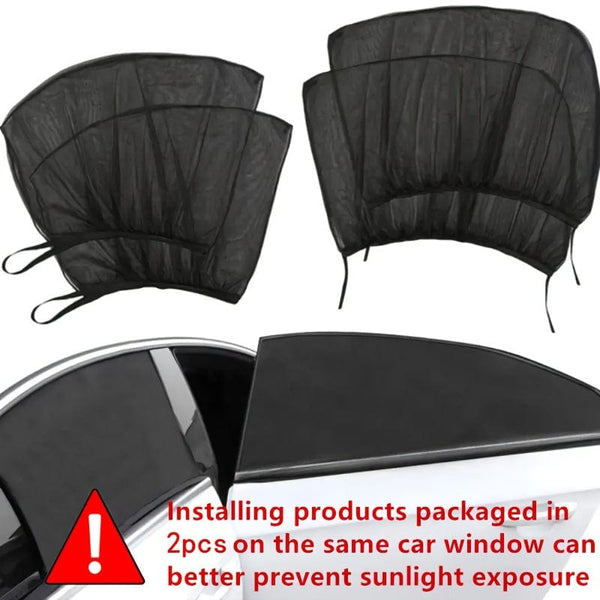 Planet Gates 2pcs/4pcs Sunscreen Ventilation Car Windows Mosquito Nets Car Screens Mosquito Screens Sun Blinds Sunshades/cloth UV Heat Protection Cool Cooling