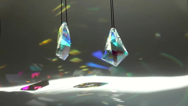 Planet Gates 2pcs 50 Horns Colorful 2pcs Prism Crystal Sun Catchers, Cut Geometric Drop Hanging Suncatchers, Rainbow Maker For Windows, Balcony, Kitchen, Garden Decoration