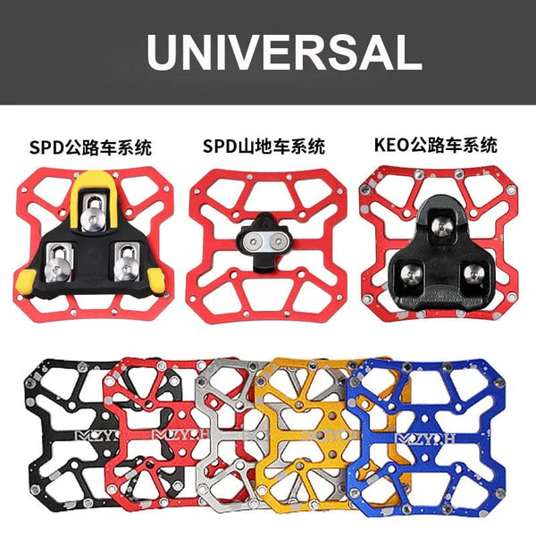 Planet Gates 2PCS Aluminum Alloy Bike Clipless Pedals Universal Compatible Bicycle Clipless Pedal Platform Adapters for SPD KEO Road MTB Bike