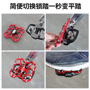 Planet Gates 2PCS Aluminum Alloy Bike Clipless Pedals Universal Compatible Bicycle Clipless Pedal Platform Adapters for SPD KEO Road MTB Bike