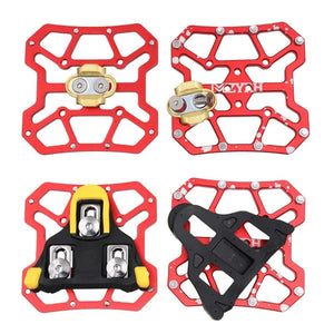 Planet Gates 2PCS Aluminum Alloy Bike Clipless Pedals Universal Compatible Bicycle Clipless Pedal Platform Adapters for SPD KEO Road MTB Bike