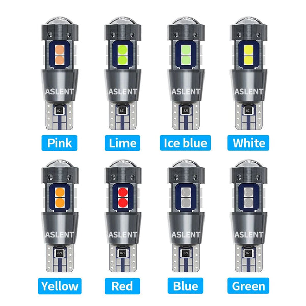 Planet Gates 2PCS / Amber Yellow 2/4PCS High Quality T10 W5W 168 192 Led Tail Light 3030 10smd 12V Auto Lamp CANBUS NO Error Car Marker Parking Bulb 6000K ASLENT