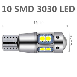 Planet Gates 2PCS / Amber Yellow 2/4PCS High Quality T10 W5W 168 192 Led Tail Light 3030 10smd 12V Auto Lamp CANBUS NO Error Car Marker Parking Bulb 6000K ASLENT