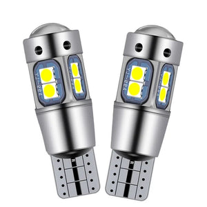 Planet Gates 2PCS / Amber Yellow 2/4PCS High Quality T10 W5W 168 192 Led Tail Light 3030 10smd 12V Auto Lamp CANBUS NO Error Car Marker Parking Bulb 6000K ASLENT