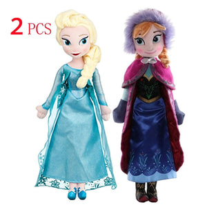 Planet Gates 2pcs Anime Frozen The Plush Princess Anna Kawaii Doll Snow Queen Princess Anna Elsa Soft Stuffed Toys Gifts For Girls Birthday Kids