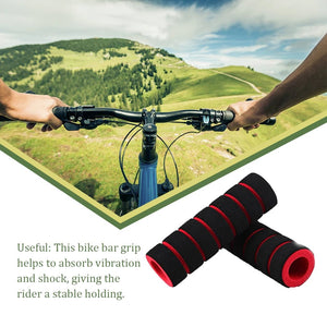 Planet Gates 2Pcs Bicycle Grips MTB Sponge Handlebar Cover Grips Anti-skid Shock-absorbing Soft Bike Grips Ultraight Cycling Handlebar Sleeve