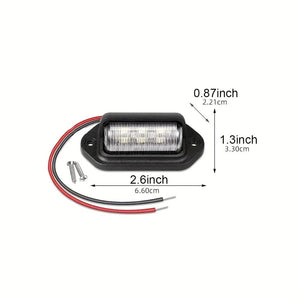 Planet Gates 2pcs Black 2pcs 6 LED License Plate Lights - Bright White Bulbs for SUV, Truck, Trailer, and Van!
