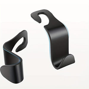 Planet Gates 2pcs Black 2pcs Car Hook, Car ABS Rear Rear Hidden Stickable Car 7-shaped Small Hook, Auto Back Seat Organizer Hanger For Handbag Coats Clothes Storage Bags Purse