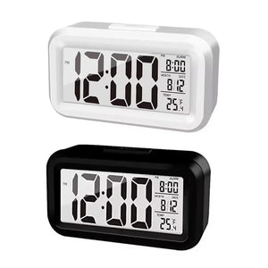 Planet Gates 2pcs black white / CHINA LED Digital Alarm Clock Backlight Snooze Data Time Calendar Desktop Multifunction Electronic Backlight Table Clock